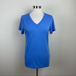 The North Face Blue Stripe Short Sleeve Tee Shirt Casual Women Medium